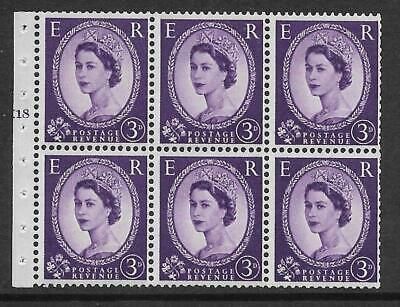 SB92 Wilding booklet pane M C on Cream cylinder K18T No Dot UNMOUNTED MNT