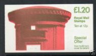 FJ4b 1986 Write Now Pillar Box - Folded Booklet - Cylinder with good perfs