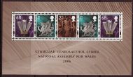 MS W121 2006 Assembly for Wales miniature sheet UNMOUNTED MINT/MNH
