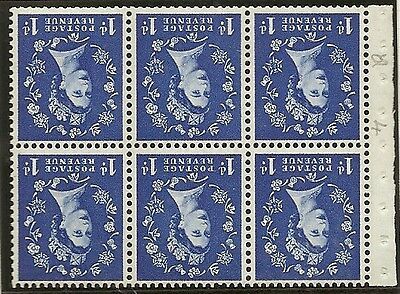 SB26ab variety 1d Wilding booklet pane perf type I - UNMOUNTED MNT