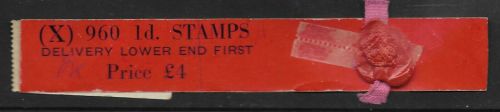 1d Photogravure Coil Leader - with 2 stamps attached (X 960) UNMOUNTED MINT MNH
