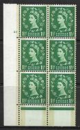 Sg 601 1½d Phosphor Graphite cylinder 21 No Dot perf type C(E P) UNMOUNTED MINT