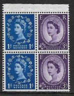 SB52a Wilding booklet pane Violet Phos perf type AP UNMOUNTED MNT