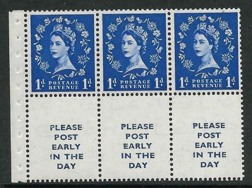 SB24 Wilding booklet pane Tudor perf type Ie Top UNMOUNTED MNT MNH