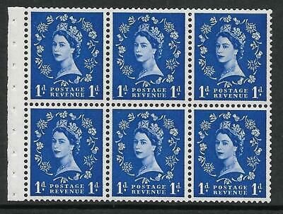 SB26ab variety 1d Wilding booklet pane perf type I - MOUNTED MNT MM