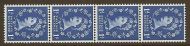 S22 1d Wilding Blue phos on White coil strip UNMOUNTED MINT/MNH