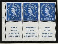 SB25 Wilding booklet pane Tudor perf type Ie Top Cyl F6 No Dot UNMOUNTED MNT