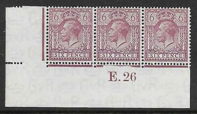spec N42(3) 6d Deep Reddish Violet Block Cypher Control E26 imperf MOUNTED MINT