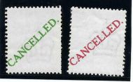 ½d  1d Downey Head Coil trials overprinted CANCELLED sinlges UNMOUNTED MINT