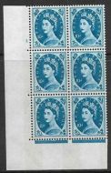 10d Wilding Violet 9.5mm Phosphor cyl 1 No Dot perf A (E/I) UNMOUNTED MINT