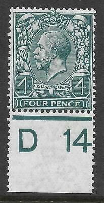 N23(4) 4d Slate Green Royal Cypher Control D14 perf UNMOUNTED MINT