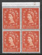 SB11 ½d Crowns left Cyl E13 Wilding booklet pane perf type I UNMOUNTED MINT