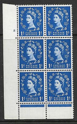 1957 1d Edward Graphite cylinder 8 No Dot perf type C(E P) UNMOUNTED MINT MNH