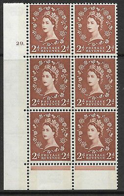 2d Blue Phosphor on Cream cylinder 29 Dot perf C(E P) UNMOUNTED MINT