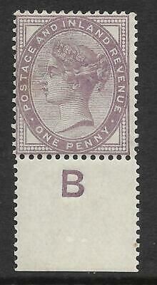 1d Lilac control B perf single - rare MOUNTED MINT