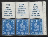 QB18a perf type Ie B 1d Light Ultramarine Booklet pane with label UNMOUNTED MINT