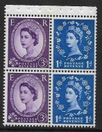 SB46 Wilding booklet pane Blue phos Left perf type AP UNMOUNTED MNT