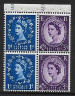 SB35 Wilding booklet pane Crowns Left Cyl F13K22 perf type I UNMOUNTED MNT MNH