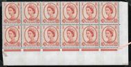 Sg 616Eba S98Bc 4½d Wilding Phosphor with Phantom Frame block 12 UNMOUNTED MINT