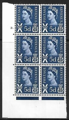 Sg XS15 5d Scotland 2 x 9.5mm Violet Cyl 2 Dot perf A(E I) UNMOUNTED MINT