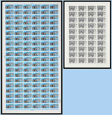 1966 Westminster Abbey 2 6  3d (phos) Complete Sheets - UNMOUNTED MINT MNH