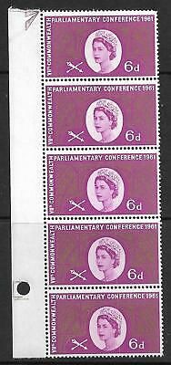 1961 6d Commonwealth Parliamentary Conference with white line through all stamps