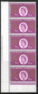 1961 6d Parliamentary Conference with white line through all stamps MNH