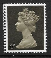 Sg 731Eav(a) 4d Sepia Machin with 1 x 9.5mm band centre UNMOUNTED MINT MNH