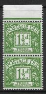 Sg D58a 1½d QE II Multi Crowns Postage Due stop after three UNMOUNTED MINT