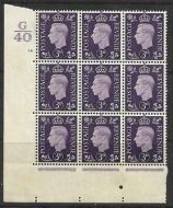 Q16c 3d Violet Dark colours G40 14 No Dot perf 5(E I) variety UNMOUNTED MINT MNH