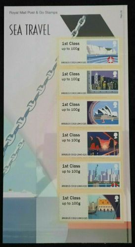 2015 Royal Mail Sea Travel post & Go P&G 20 UNMOUNTED MINT