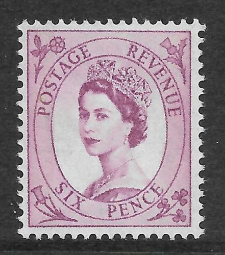 Sg S111a 6d Wilding 2x8mm Blue phosphor on white LP with RPS cert UNMOUNTED MINT