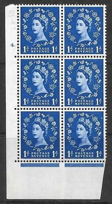 1d Wilding Edward Wmk Cylinder 4 Dot perf type A(E/I) UNMOUNTED MINT