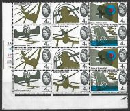 1965 Battle of Britain 4d (Phos) Cyl 3A. Flaws - Sg 673p  676p UNMOUNTED MINT