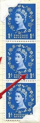 S15e 1d Wilding Graphite with variety - shamrock flaw strip 3 UNMOUNTED MINT