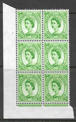 Sg 617a 7d Wilding Violet 9.5mm cyl block - Missing Phosphor UNMOUNTED MINT