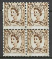 S103 5d Wilding 9.5mm Violet phos with huge perf shift UNMOUNTED MINT