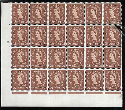 S38g 2d Wilding Edward cyl 11 Dot - block with variety retouch UNMOUNTED MINT