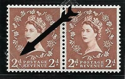 S38t 2d Wilding Edward listed variety - Retouched left 2 pair UNMOUNTED MINT