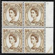 S103a 5d Wilding 9.5mm Violet phos variety - spot by E block 4 UNMOUNTED MINT