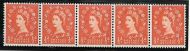 S4 Horizontal Wilding Multi Crown on Cream Coil strip UNMOUNTED MINT MNH