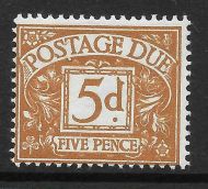 Sg D62wi 5d QE II Multi Crowns Postage Due Wmk Inverted UNMOUNTED MINT