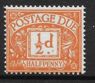 Sg D56a ½d QE II Multi Crowns Postage Due wmk inverted UNMOUNTED MINT