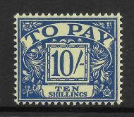 Sg D67a 10 - QE II Multi Crowns Postage Due wmk inverted UNMOUNTED MINT