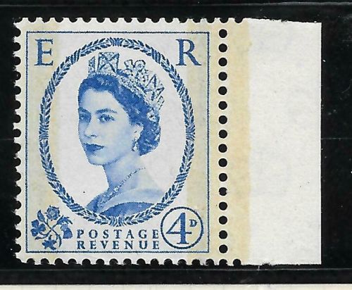 Sg S87a 608a 4d Wilding Phos graphite Narrow Band Right single UNMOUNTED MINT