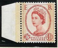 Sg 609a 4½d Wilding Phos graphite Narrow Band Left single UNMOUNTED MINT