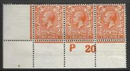 N19(5) 2d Orange Die I Royal Cypher control P 20 perf MOUNTED MINT