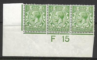 N14(8) ½d Yellow Green Control F15 Imperf UNMOUNTED MINT with faults