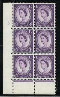 3d Wilding Tudor Cyl 3 Dot perf C(E P) UNMOUNTED MINT