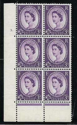 3d Wilding Tudor Cyl 3 Dot perf C(E P) UNMOUNTED MINT